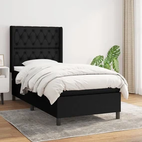 Giroletto a molle con materasso nero 80x200 cm intessuto