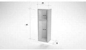 Comodino TURRA 65x20 cm bianco