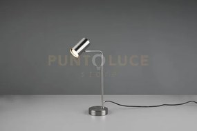Marley lampada da tavolo spot cilindro acciaio h. 45cm 1 luce attac...