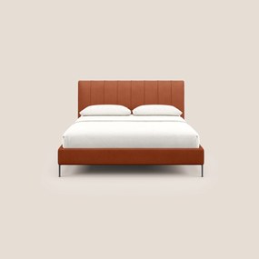 Calliope letto imbottito piedini alti completamente sfoderabile in tessuto smacchiabile T17