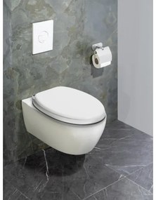 WENKO 22885100-WC Sedile WC URBIO 36x42,5 cm bianco/argento