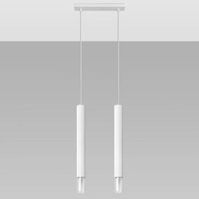 Sollux SL.0958 - Lampadario su corda VIZIER 2xG9/40W/230V bianco