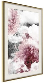 Poster  Flowers in the Sky  Cornice Quadri Cornice d'oro con passe-partout, Larghezza x Altezza Home decor 40x60