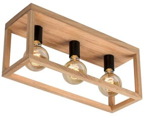 Spot-Light 9154374 - Plafoniera KAGO 3xE27/60W/230V rovere opaco