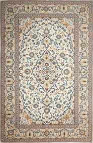 Kashan Tappeto 190x300 Beige (Iran) Annodato A Mano
