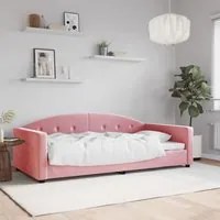 Letto da Giorno Rosa 100x200 cm in Velluto 354146