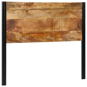 Testiera 120 Cm İn Legno Massello Di Mango E Ferro /