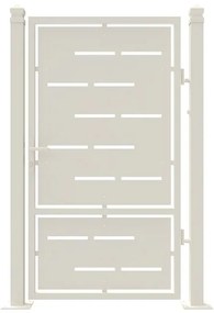 Cancello con serratura manuale Privacy in ferro, apertura a destra, L 104.5 x H 180 cm, di colore bianco