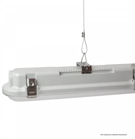 Plafoniera LED Stagna 150cm 55W, CCT, 8.800lm (160lm/W) - PHILIPS CERTA Drive Colore Bianco Variabile CCT