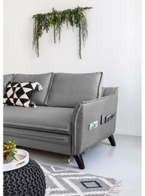 Divano letto grigio ad angolo, angolo sinistro Charming Charlie - Miuform