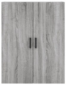 Credenza Grigio Sonoma 69,5x34x180 cm in Legno Multistrato