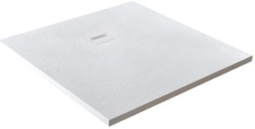 Piatto doccia in resina Cosmos Stone bianco L 70 x L 90 x H 3 cm