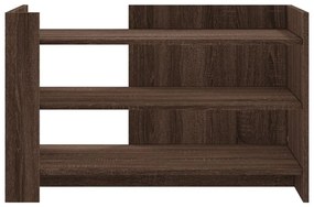 Tavolino da salotto rovere marrone 80x50x50cm legno multistrato