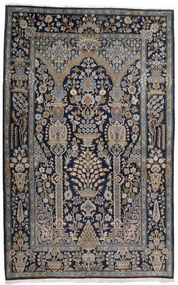 Kashan Tappeto persiano 140x220 Blu (Iran) Annodato A Mano