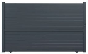 Cancello manuale scorrevole GARDENGATE Lima scorrevole in alluminio, reversibile, L 350 x H 180.6 cm, di colore grigio antracite