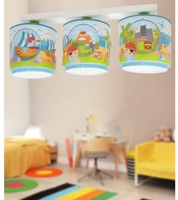 Dalber 60653 - Plafoniera per bambini PIRATA ISLAND 3xE27/15W/230V