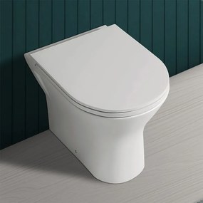 Water filomuro serie Feeling senza brida in ceramica bianco matt