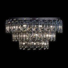 Arcadia flush lampadario a soffitto 3 ripiani 6/9/12 luci, cromo, 2...
