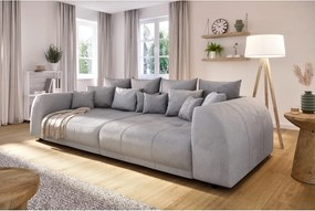 Divano grigio scuro con rivestimento in velluto a coste 310 cm Vanessa – Ropez