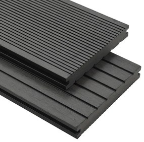 Pavimento Per Esterni Wpc Pieno Accessori 10 M² 2,2 M Grigio /