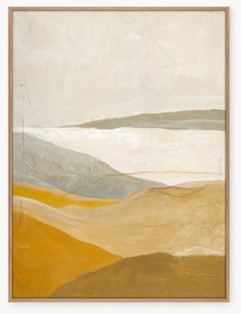 Quadro su tela incorniciato dipinto a mano Yellow Field