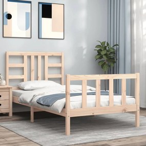 Giroletto con testiera 100x200 cm in legno massello