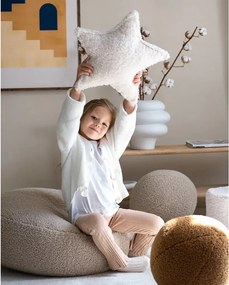 Cuscino per divano da bambini color crema con rivestimento in bouclé Star – Wigiwama