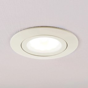 Lindby Spot LED da incasso Andrej, tondo, bianco crema