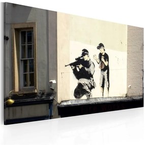 Quadro Tiratore scelto e bambino (Banksy)
