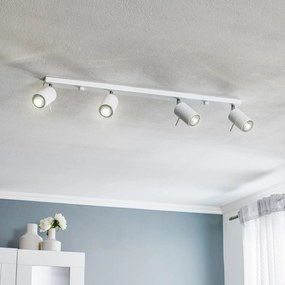 SOLLUX LIGHTING Faretto da soffitto Round, bianco, 4 luci lineari