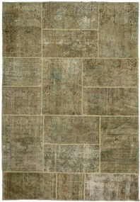 Patchwork Tappeto 240 x 170 Verde (Pakistan) Annodato A Mano
