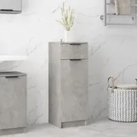 Armadio da Bagno Grigio Cemento 32x34x90cm in Legno Multistrato 811290