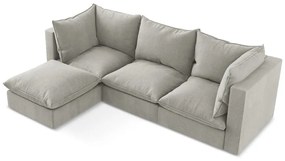 Divano angolare grigio chiaro (con penisola a sinistra/con chaise lounge) Manao – Makamii