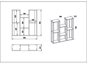 Supporto per piante NEVADA 93x90 cm marrone