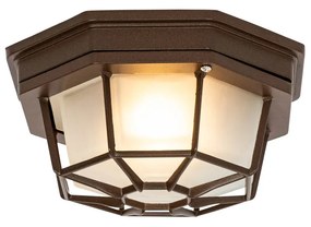 Lampada da soffitto rustica marrone ruggine 21,3 cm IP44 - Bri