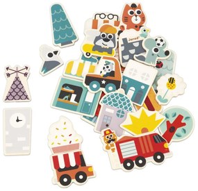 Magneti in legno - Città - 24 pz