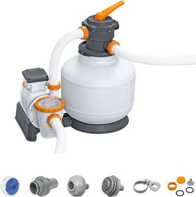 Bestway - Filtro a Sabbia 9,841 m / h + Prefiltro - Bianco
