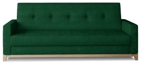 Divano verde allungabile/con contenitore e rivestimento in velluto 216 cm Selene – ELTAP