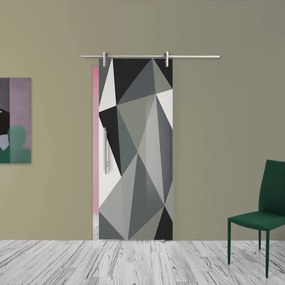 Porta scorrevole Carpet 3 in acciaio multicolore, L 88 x H 215 cm, con binario Ermes Destra