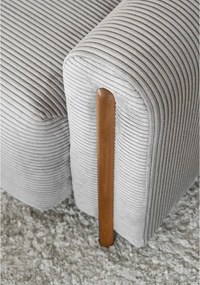 Divano grigio chiaro allungabile/con contenitore e rivestimento in velluto a coste 244 cm Arcadova – ELTAP