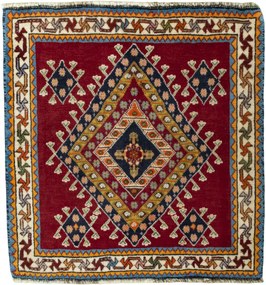 Shiraz Tappeto persiano 70 x 70 Rosso (Iran) Annodato A Mano