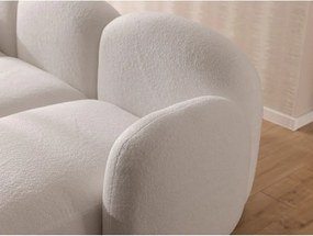 Divano angolare color crema (a U) con rivestimento in bouclé Orbit – Ropez