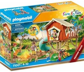 Playset Playmobil Family Fun - Adventure in the Treehouse 71001 101 Pezzi Luce