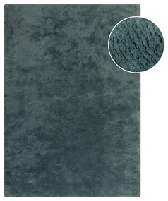 Tappeto in pelliccia sintetica color petrolio 160x230 cm Faroe Wool Look Fur - Flair Rugs