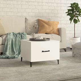 Tavolino da salotto con gambe in metallo bianco 50x50x40 cm