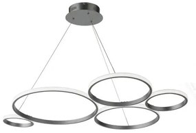 Lampadario led pois argento so.pois-silver4000k