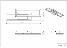 Globo 67381-16 - Plafoniera LED WILTON LED/16W/230V 3000/4000/6000K