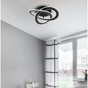 Plafoniera LED moderno Rolimare, nero Ø 49 cm, 5500 lumen EGLO