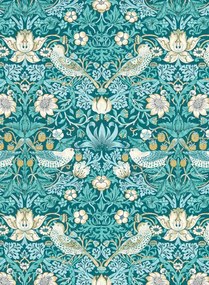 Clarke & Clarke Carta da parati Strawberry Thief - Teal