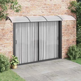 Tettoia Per Porta Nero E Trasparente 400x75 Cm İn Policarbonato /